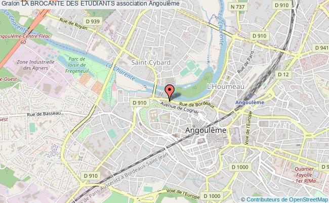plan association La Brocante Des Etudiants Angoulême