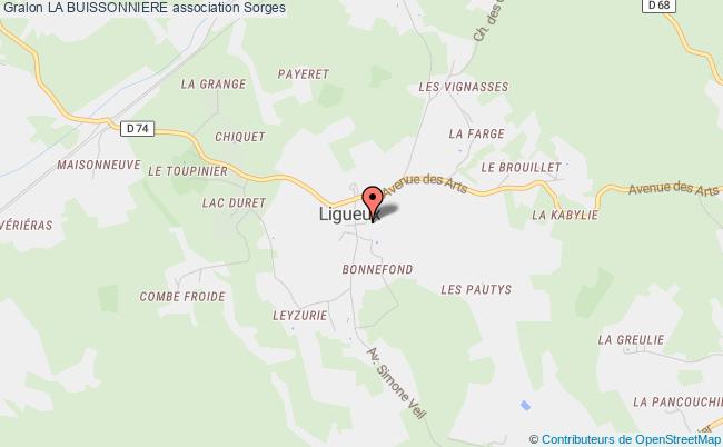 plan association La Buissonniere Sorges et Ligueux en Périgord