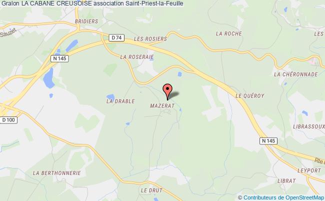 plan association La Cabane Creusoise Saint-Priest-la-Feuille