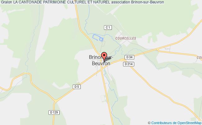 plan association La Cantonade Patrimoine Culturel Et Naturel Brinon-sur-Beuvron