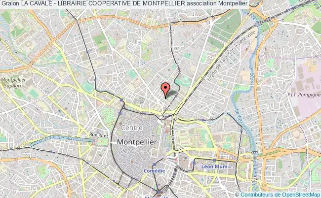 plan association La Cavale - Librairie CoopÉrative De Montpellier Montpellier