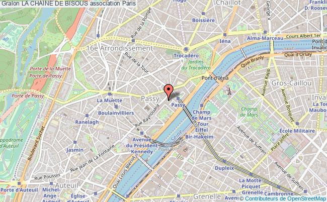 plan association La Chaine De Bisous Paris