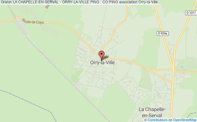 plan association La Chapelle-en-serval - Orry-la-ville Ping : Co Ping Orry-la-Ville