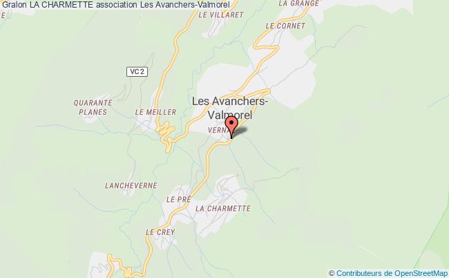 plan association La Charmette Les   Avanchers-Valmorel