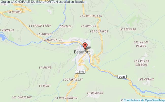 plan association La Chorale Du Beaufortain Beaufort