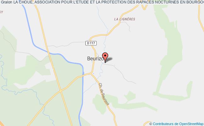 plan association La Choue, Association Pour L'etude Et La Protection Des Rapaces Nocturnes En Bourgogne Beurizot