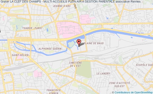 plan association La Clef Des Champs - Multi-accueils Plein Air A Gestion Parentale Rennes