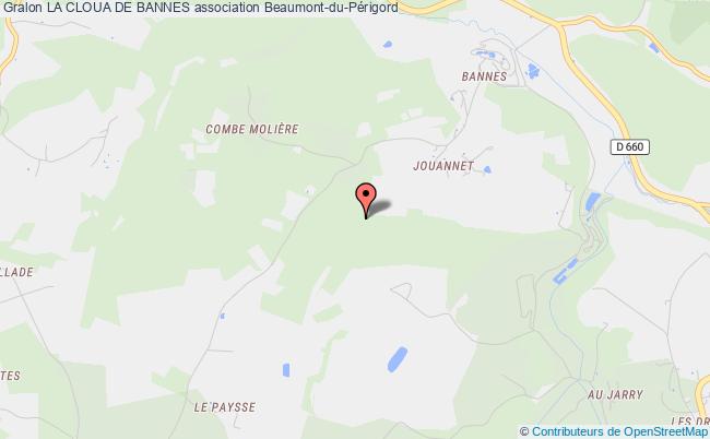 plan association La Cloua De Bannes Beaumontois en Périgord