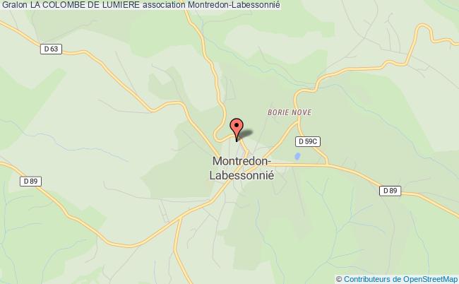 plan association La Colombe De Lumiere Montredon-Labessonnié