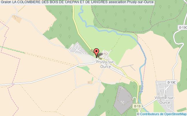 plan association La Colombiere Des Bois De Crepan Et De Langres Prusly-sur-Ource