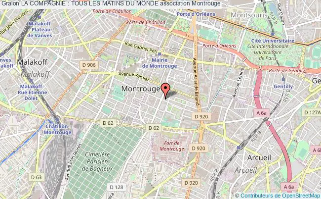 plan association La Compagnie : Tous Les Matins Du Monde Montrouge