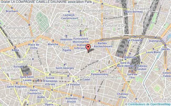 plan association La Compagnie Camille Daunaire Paris