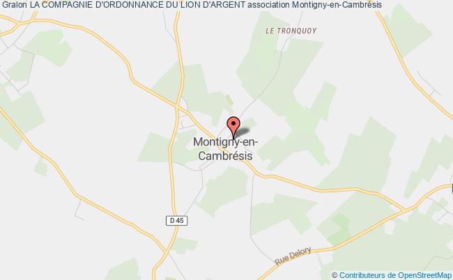 plan association La Compagnie D'ordonnance Du Lion D'argent Montigny-en-Cambrésis