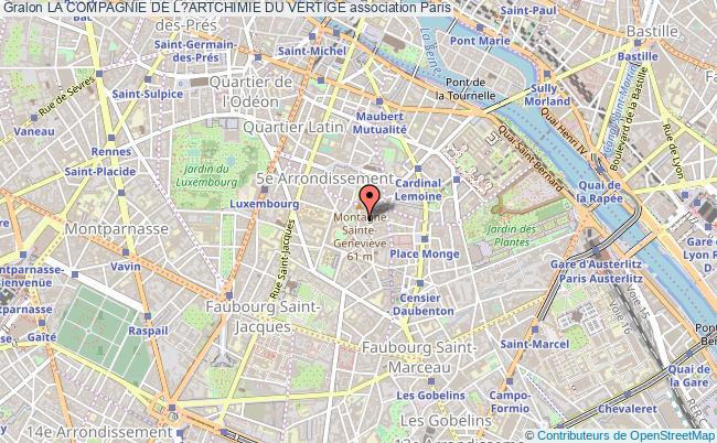 plan association La Compagnie De L?artchimie Du Vertige Paris
