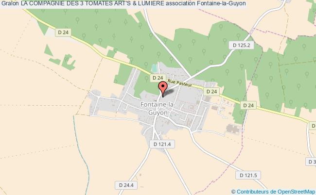 plan association La Compagnie Des 3 Tomates Art's & Lumiere Fontaine-la-Guyon