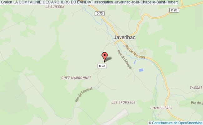 plan association La Compagnie Des Archers Du Bandiat Javerlhac-et-la-Chapelle-Saint-Robert
