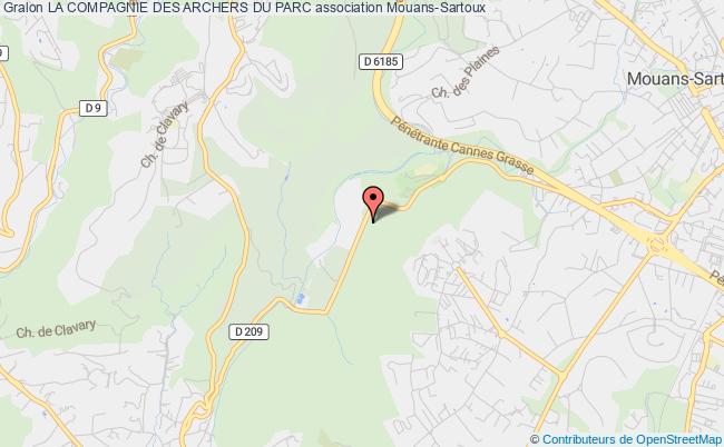 plan association La Compagnie Des Archers Du Parc Mouans-Sartoux
