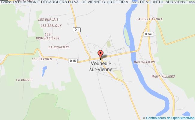 plan association La Compagnie Des Archers Du Val De Vienne Club De Tir A L'arc De Vouneuil Sur Vienne Vouneuil-sur-Vienne