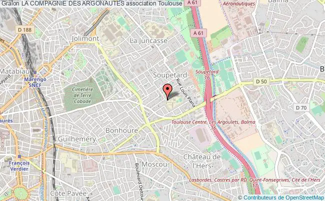plan association La Compagnie Des Argonautes Toulouse