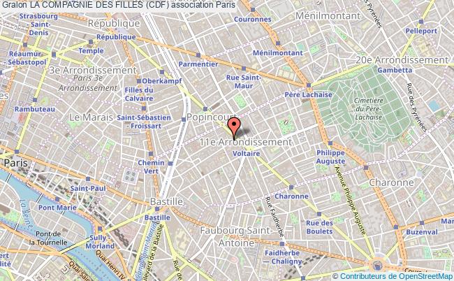plan association La Compagnie Des Filles (cdf) Paris