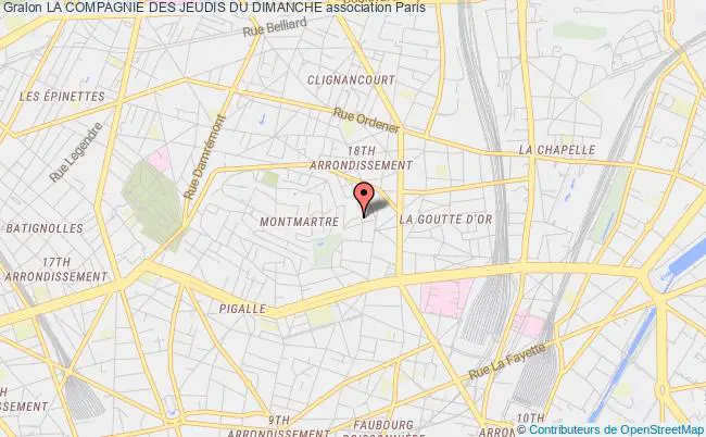 plan association La Compagnie Des Jeudis Du Dimanche PARIS