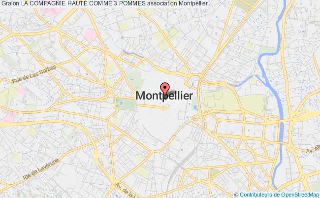 plan association La Compagnie Haute Comme 3 Pommes Montpellier
