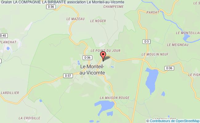 plan association La Compagnie La Birbante Monteil-au-Vicomte