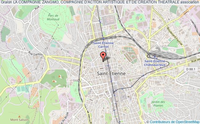 plan association La Compagnie Zangmo, Compagnie D'action Artistique Et De Creation Theatrale Saint-Étienne