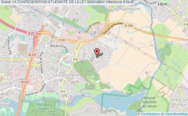 plan association La Confederation Etudiante De Lille I Villeneuve-d'Ascq