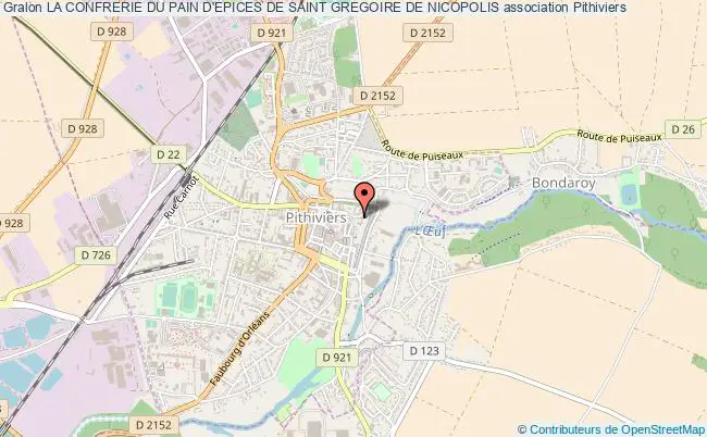 plan association La Confrerie Du Pain D'epices De Saint Gregoire De Nicopolis Pithiviers