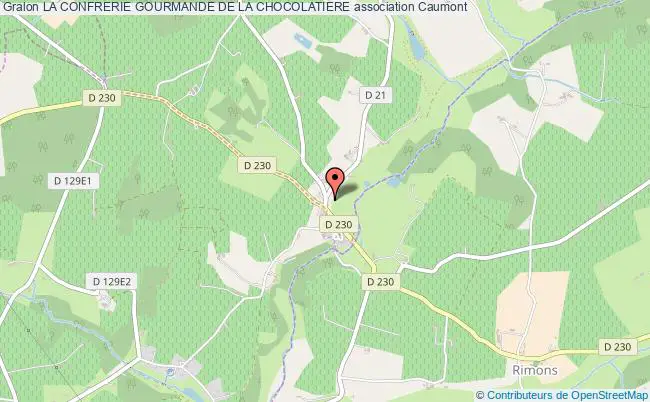 plan association La Confrerie Gourmande De La Chocolatiere Caumont