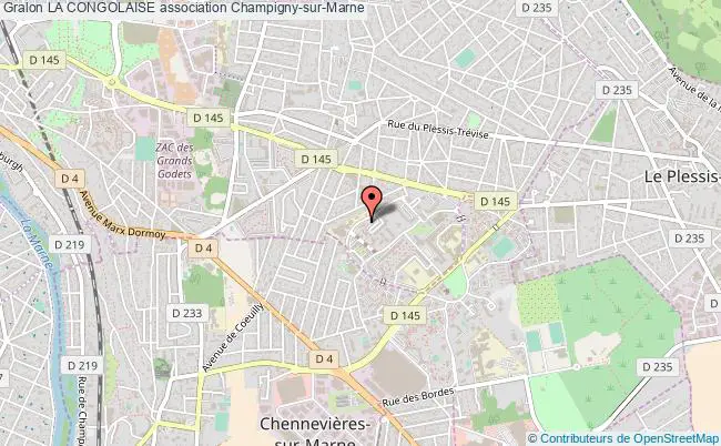 plan association La Congolaise Champigny-sur-Marne