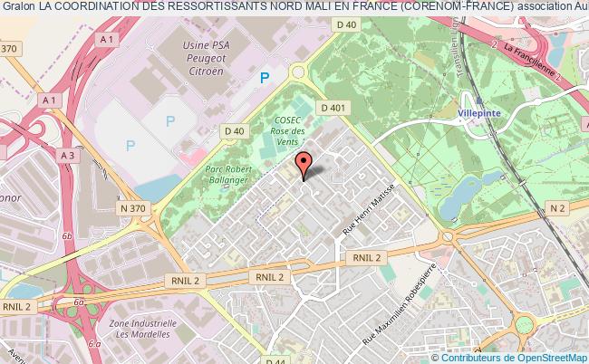 plan association La Coordination Des Ressortissants Nord Mali En France (corenom-france) Aulnay-sous-Bois