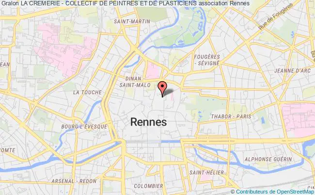 plan association La Cremerie - Collectif De Peintres Et De Plasticiens Rennes