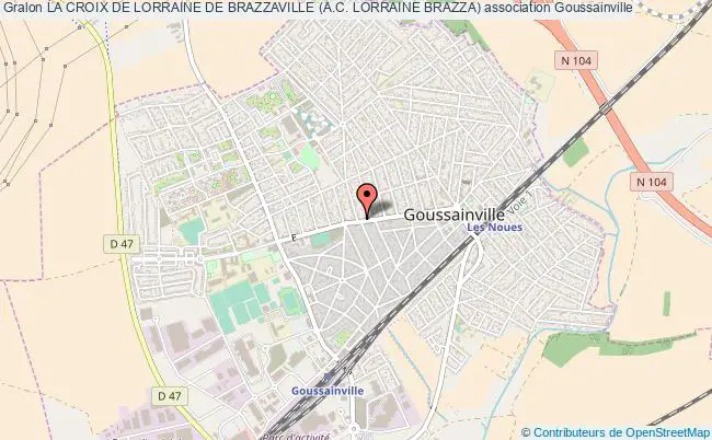 plan association La Croix De Lorraine De Brazzaville (a.c. Lorraine Brazza) Goussainville