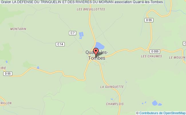 plan association La DÉfense Du Trinquelin Et Des RiviÈres Du Morvan Quarré-les-Tombes