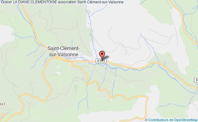plan association La Diane Clementoise Saint-Clément-sous-Valsonne