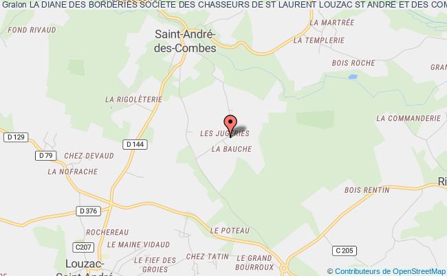plan association La Diane Des Borderies Societe Des Chasseurs De St Laurent Louzac St Andre Et Des Communes Limitrophes Louzac-Saint-André