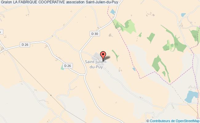 plan association La Fabrique CoopÉrative Saint-Julien-du-Puy
