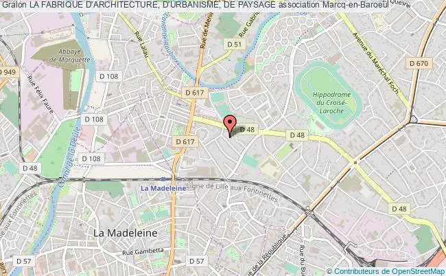 plan association La Fabrique D'architecture, D'urbanisme, De Paysage Marcq-en-Baroeul