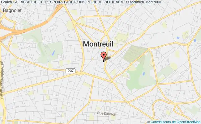 plan association La Fabrique De L'espoir- Fablab #montreuil Solidaire Montreuil