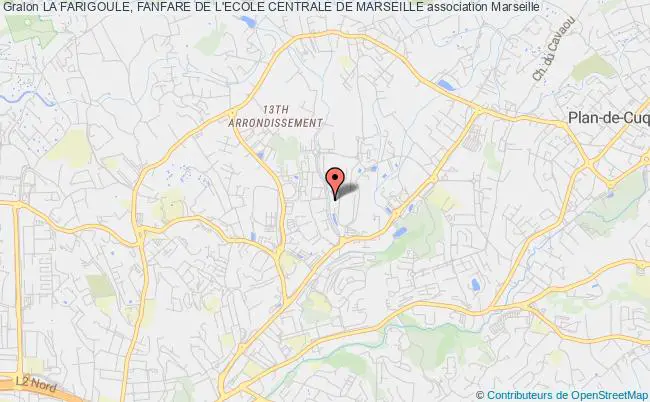 plan association La Farigoule, Fanfare De L'ecole Centrale De Marseille Marseille cedex 20