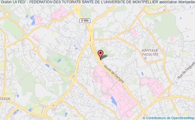 plan association La Fed' - Federation Des Tutorats Sante De L'universite De Montpellier Montpellier