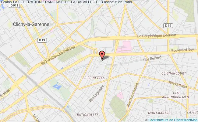plan association La Federation Francaise De La Baballe - Ffb PARIS