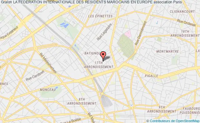 plan association La Federation Internationale Des Residents Marocains En Europe PARIS
