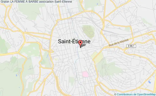 plan association La Femme À Barbe Saint-Étienne