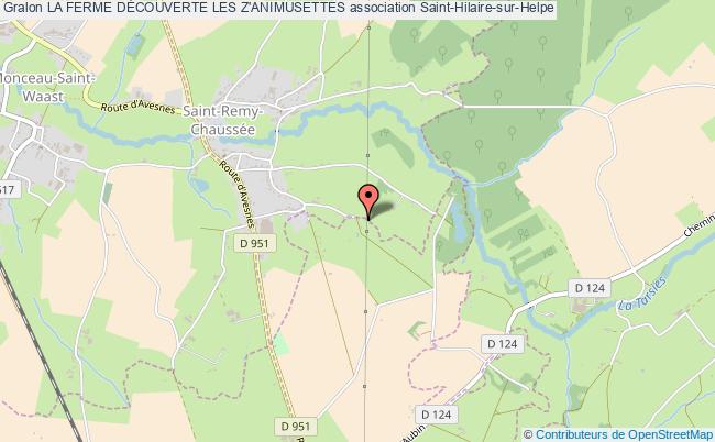 plan association La Ferme DÉcouverte Les Z'animusettes Saint-Hilaire-sur-Helpe