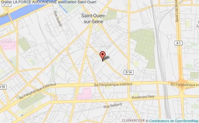 plan association La Force Audonienne Saint-Ouen-sur-Seine