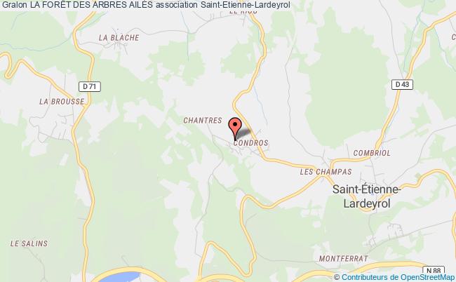 plan association La ForÊt Des Arbres AilÉs Saint-Étienne-Lardeyrol