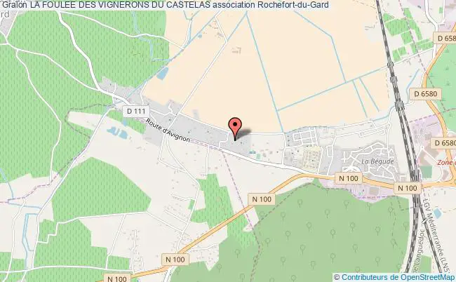 plan association La Foulee Des Vignerons Du Castelas Rochefort-du-Gard